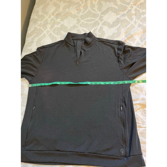 Cozy earth gray 1/4 zip pullover pockets men’s X-Large - Picture 6 of 10